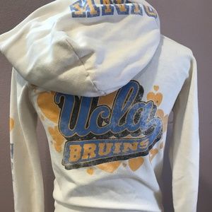 PINK UCLA ZIP UP HOODIE- VINTAGE